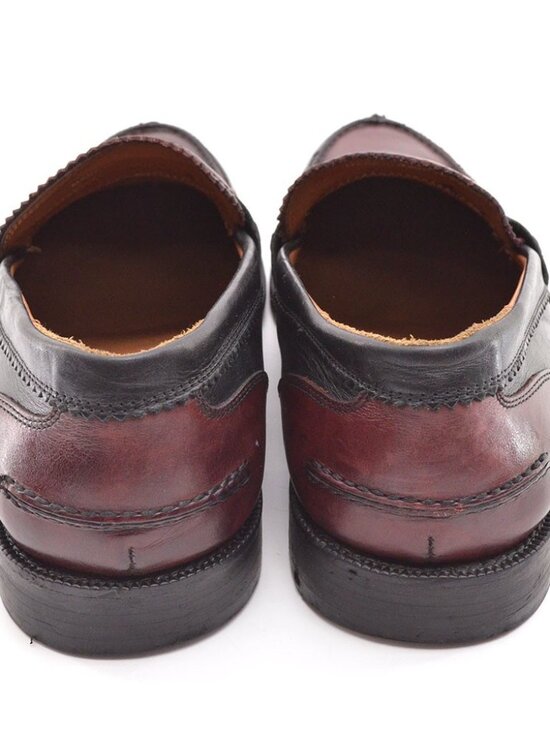 Men Paul Fredrick Glenn Black Wine Penny Loafers 12 M main image 8